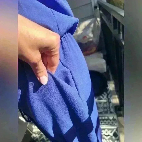 NWT- My Beloved Jumpsuit-Size Medium-Blue - Picture 4 of 9